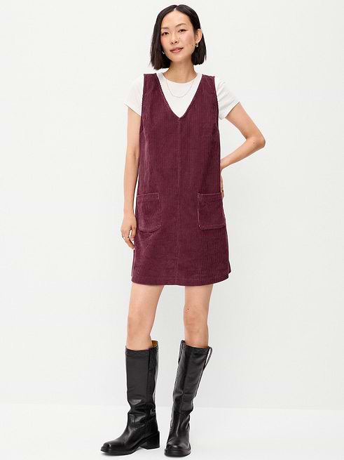 Sleeveless Pinafore Mini Dress
