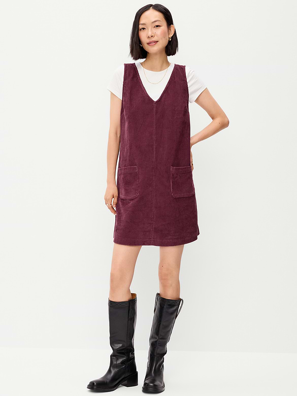 Sleeveless Pinafore Mini Dress