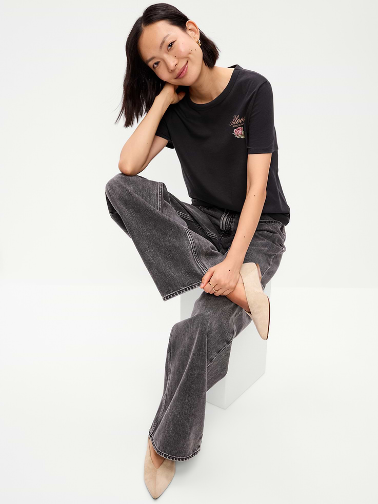 L'image numéro 3 présente T-shirt passe-partout ras du cou à imprimé