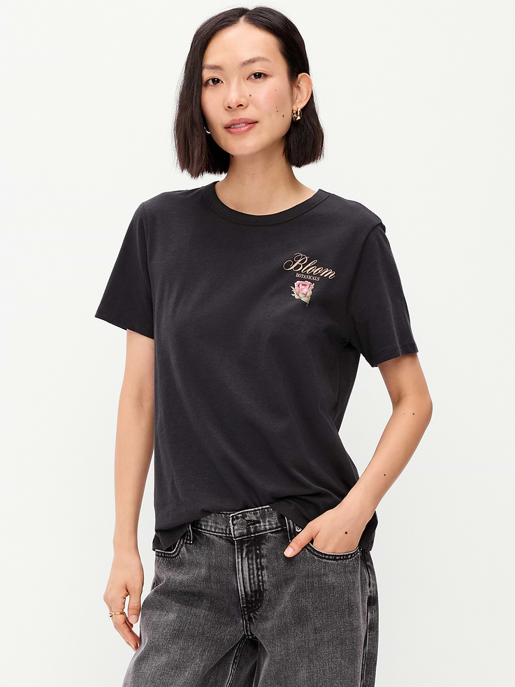 L'image numéro 1 présente T-shirt passe-partout ras du cou à imprimé