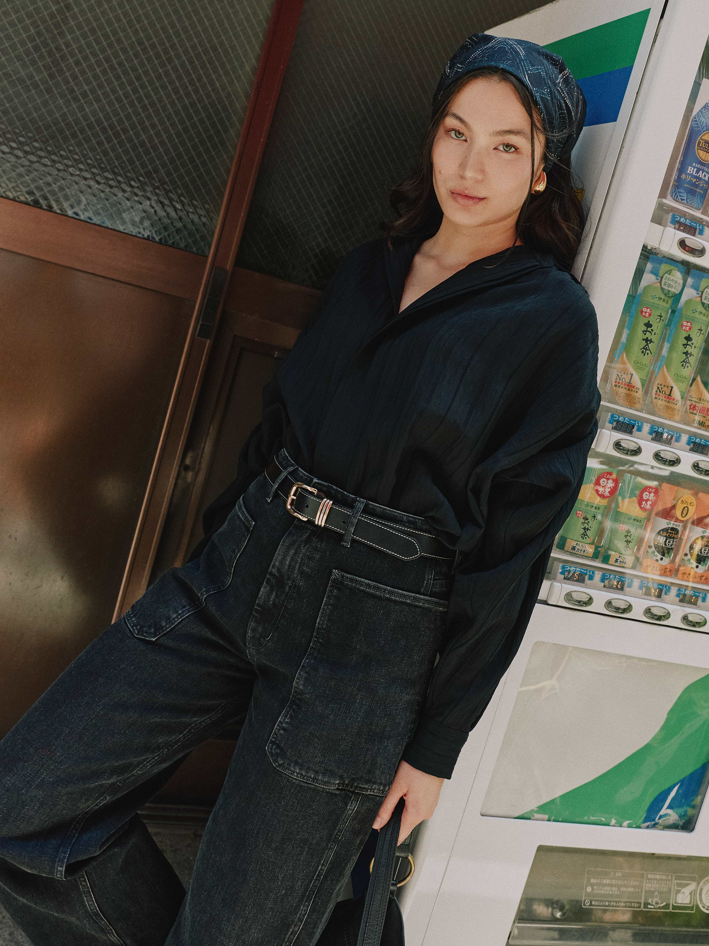 Image 4 de 4, Ceinture western en cuir à coutures contrastantes
