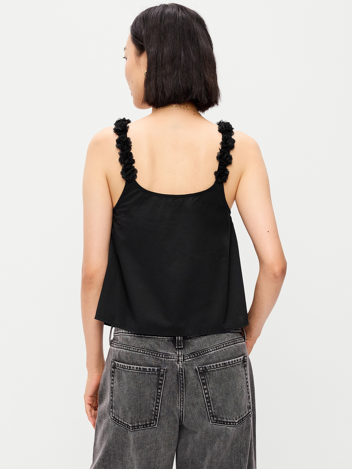 Rosette-Strap Tank Top | Old Navy