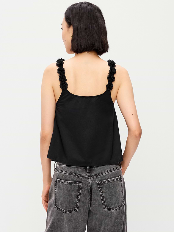 Rosette-Strap Tank Top
