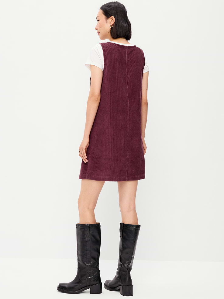 Image number 2 showing, Sleeveless Pinafore Mini Dress
