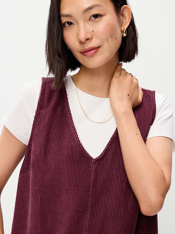 Sleeveless Pinafore Mini Dress
