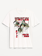 Image 1 of 2, rib-knit crew neck, short sleeves, licensed graphic, © 2026 Viacom International Inc. All Rights Reserved., online exclusive, Product #909975