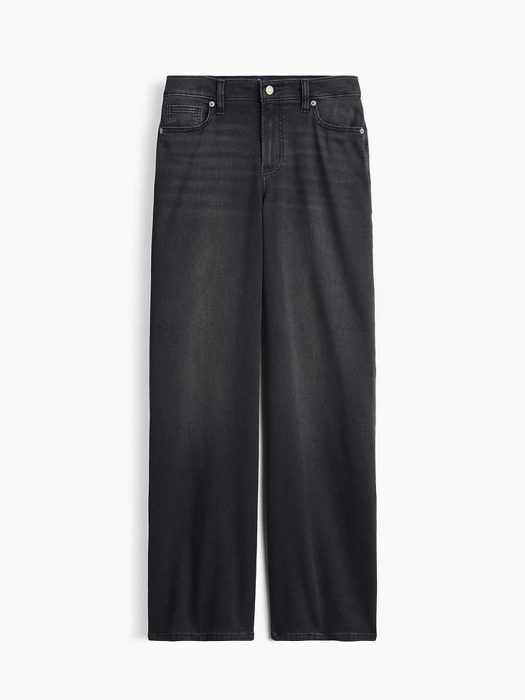 Image number 4 showing, Mid Rise Wide-Leg Sweatpant Jeans