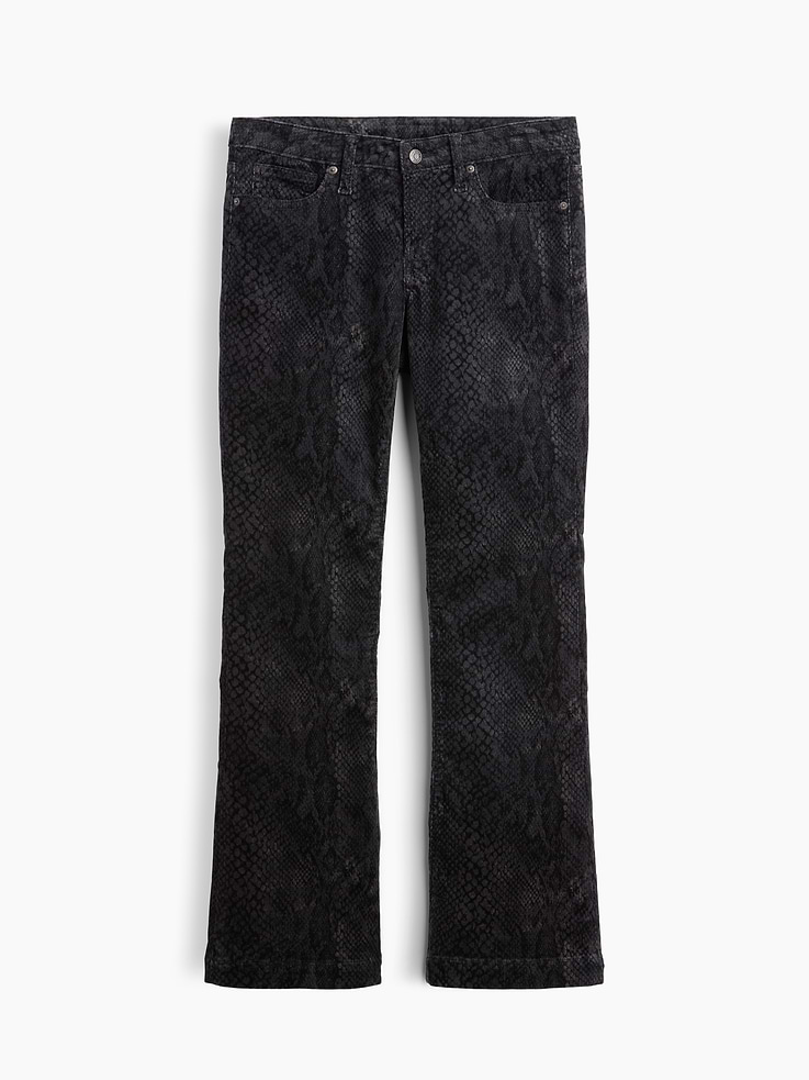 Image 7 of 8, Low Rise Snake Print Long & Lean Corduroy Pants