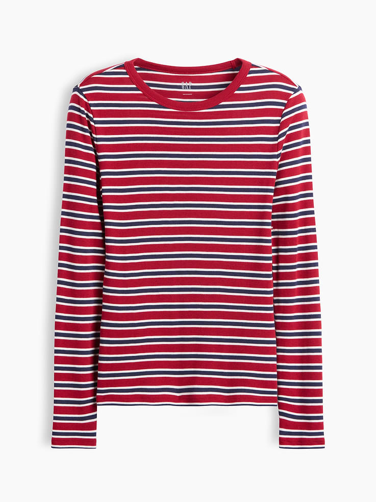 Image 5 of 5, Modern Ribbed Crewneck T-Shirt