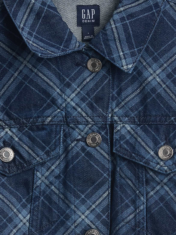 Kids Relaxed Cropped Icon Denim Jacket