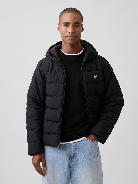 Relaxed Hooded Puffer Jacket