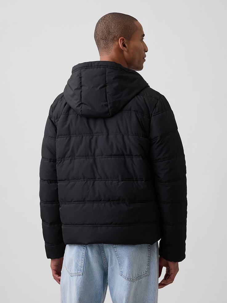 Image 2 of 5, Relaxed Hooded Puffer Jacket