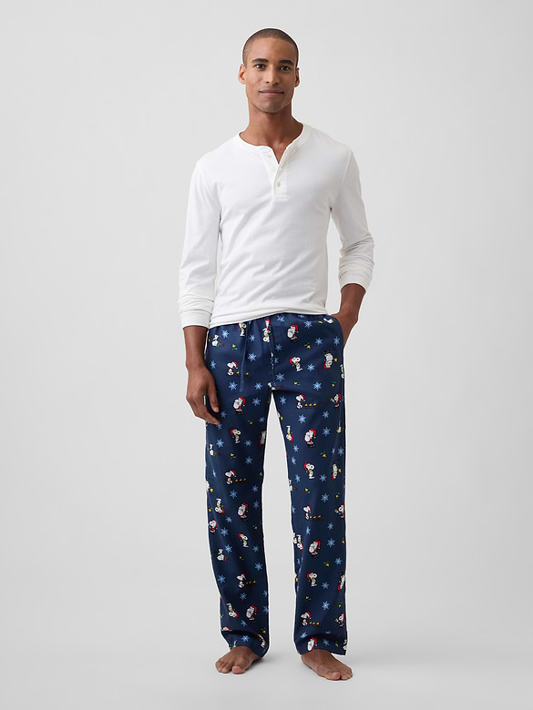 Peanuts Relaxed Print Flannel PJ Pants