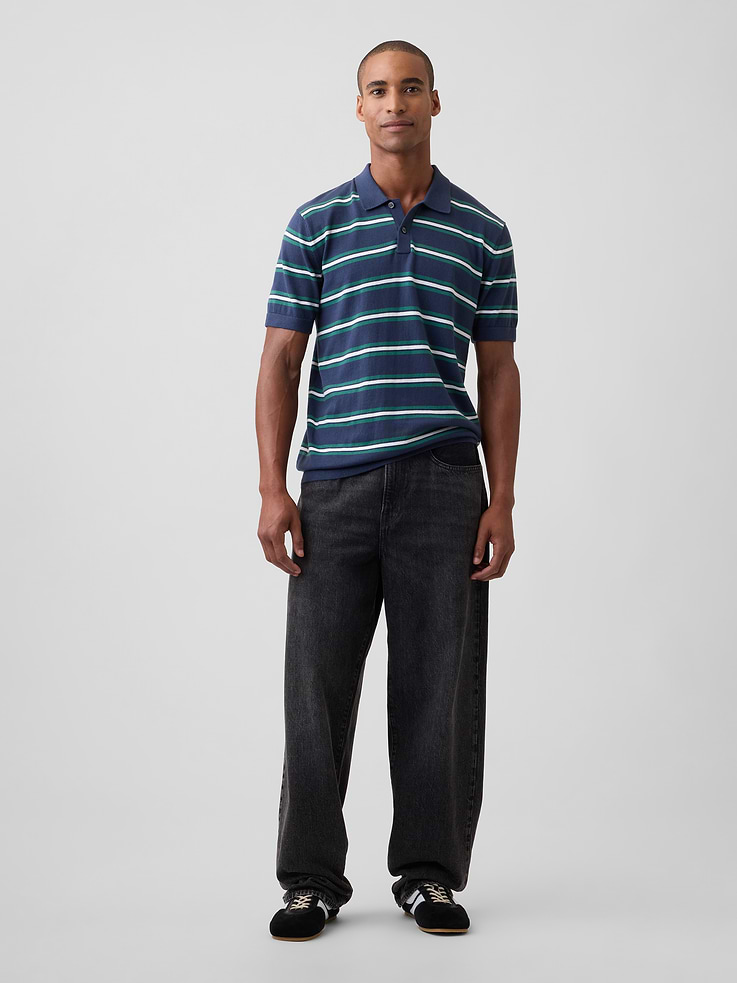 Image number 3 showing, Stripe Sweater Polo Shirt