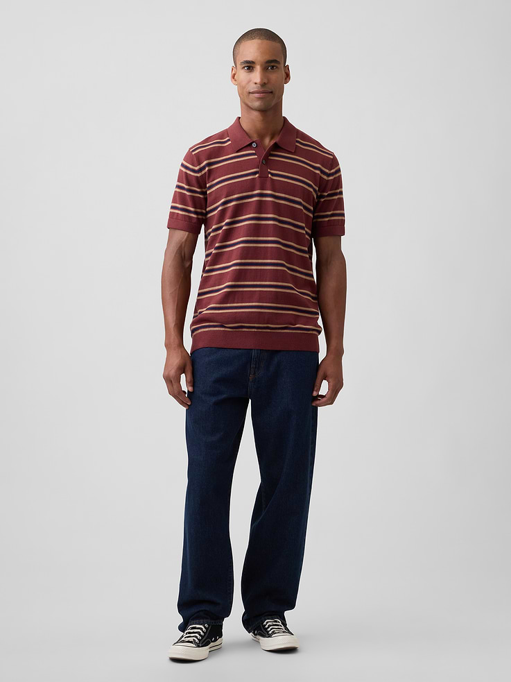Image number 3 showing, Stripe Sweater Polo Shirt