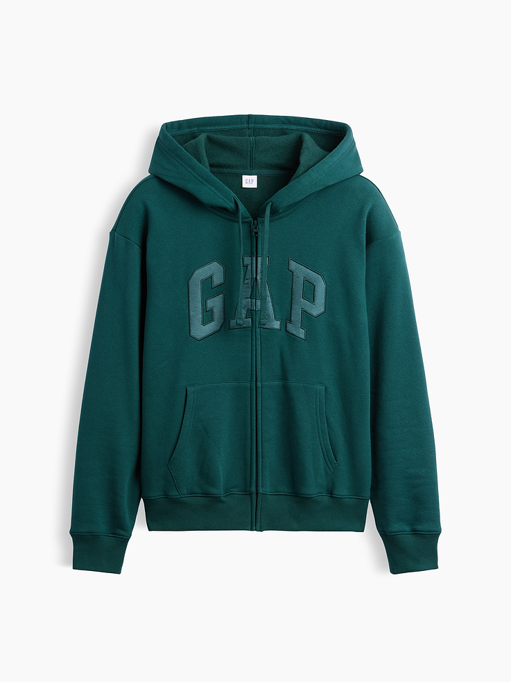 Image 5 of 5, Relaxed Gap Logo Zip Hoodie