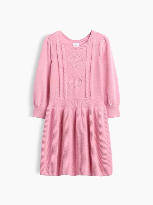 pink knit sweater dress babyGap Cable-Knit sweater dress outfits