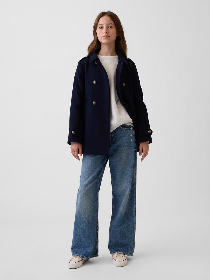 Image number 4 showing, Kids Wool-Blend Peacoat