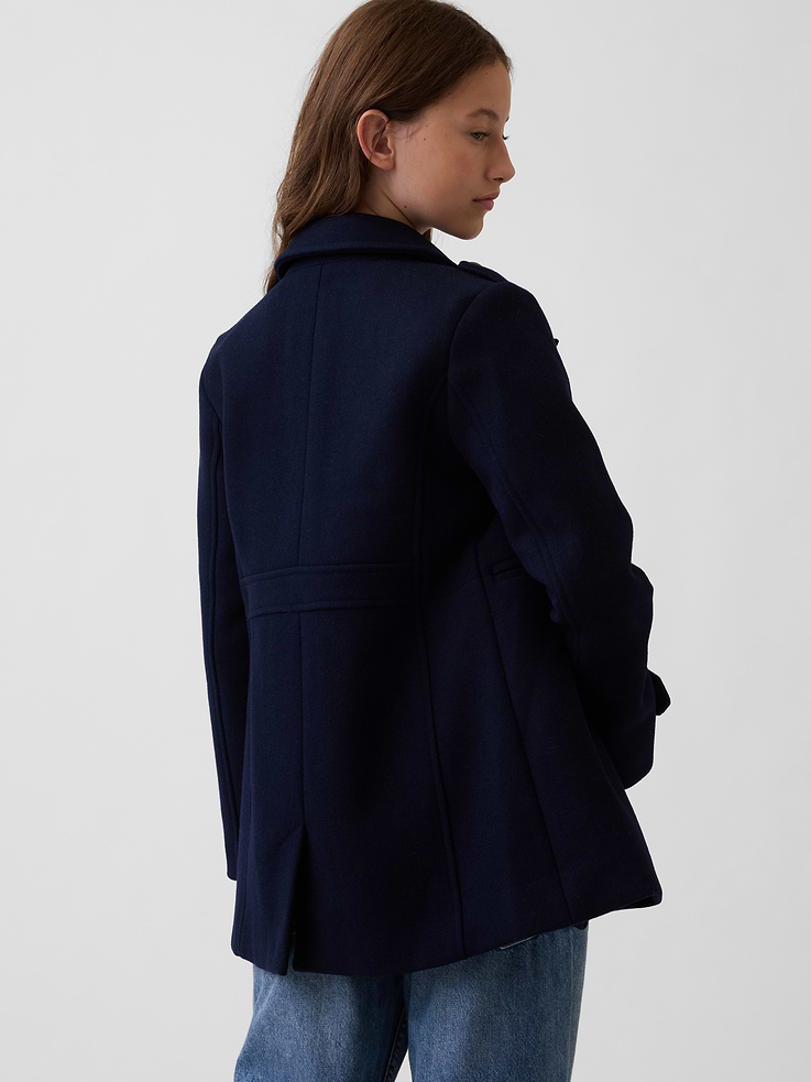 Image number 3 showing, Kids Wool-Blend Peacoat