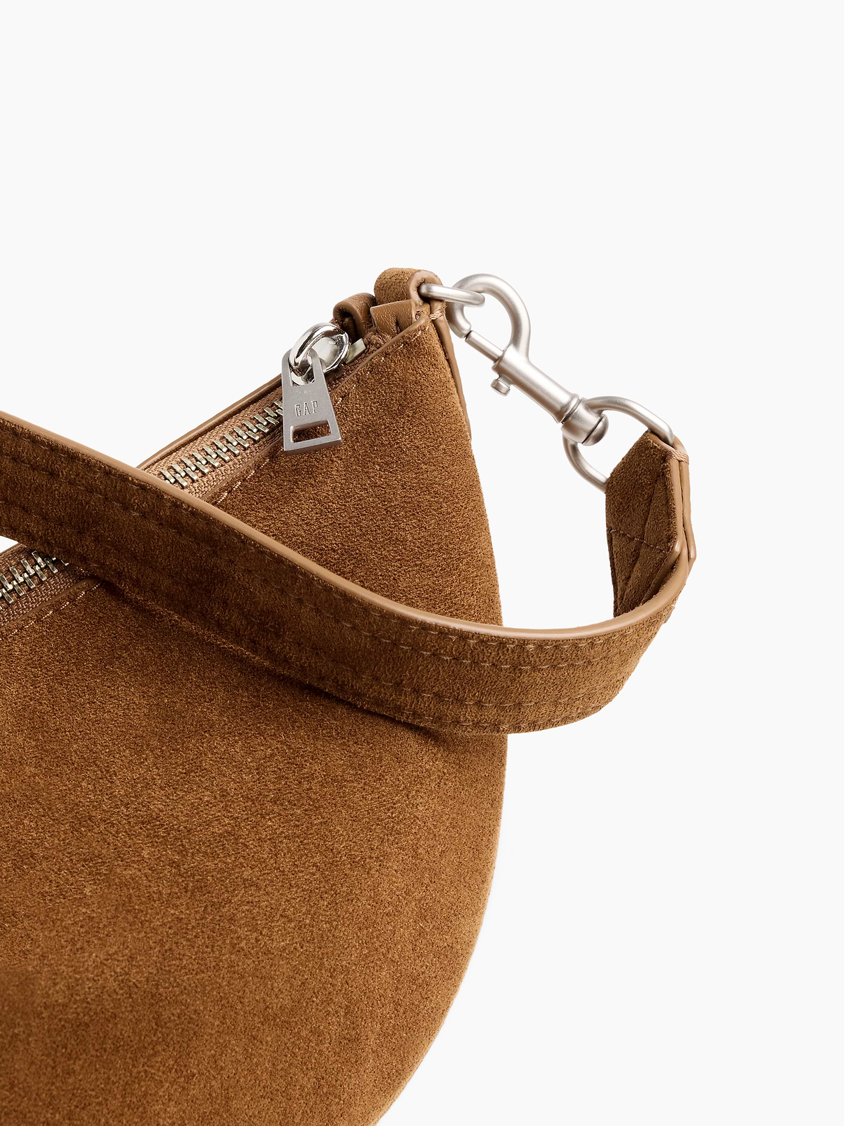 Image number 4 showing, Small Vegan Suede Crescent Crossbody