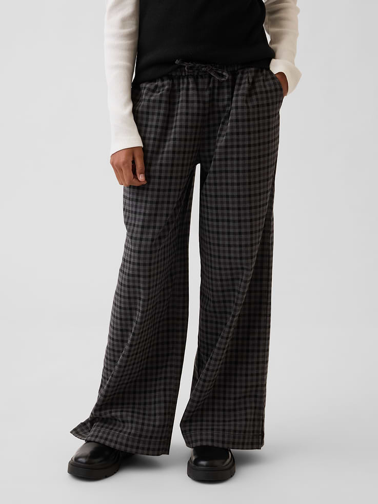 Image 3 de 6, Pantalon confort à jambe large à taille à cordon de serrage pour Enfant