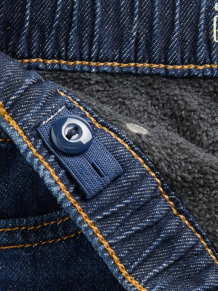 Image 4 of 5, Baby & Toddler Cozy-Lined Baggy Jeans