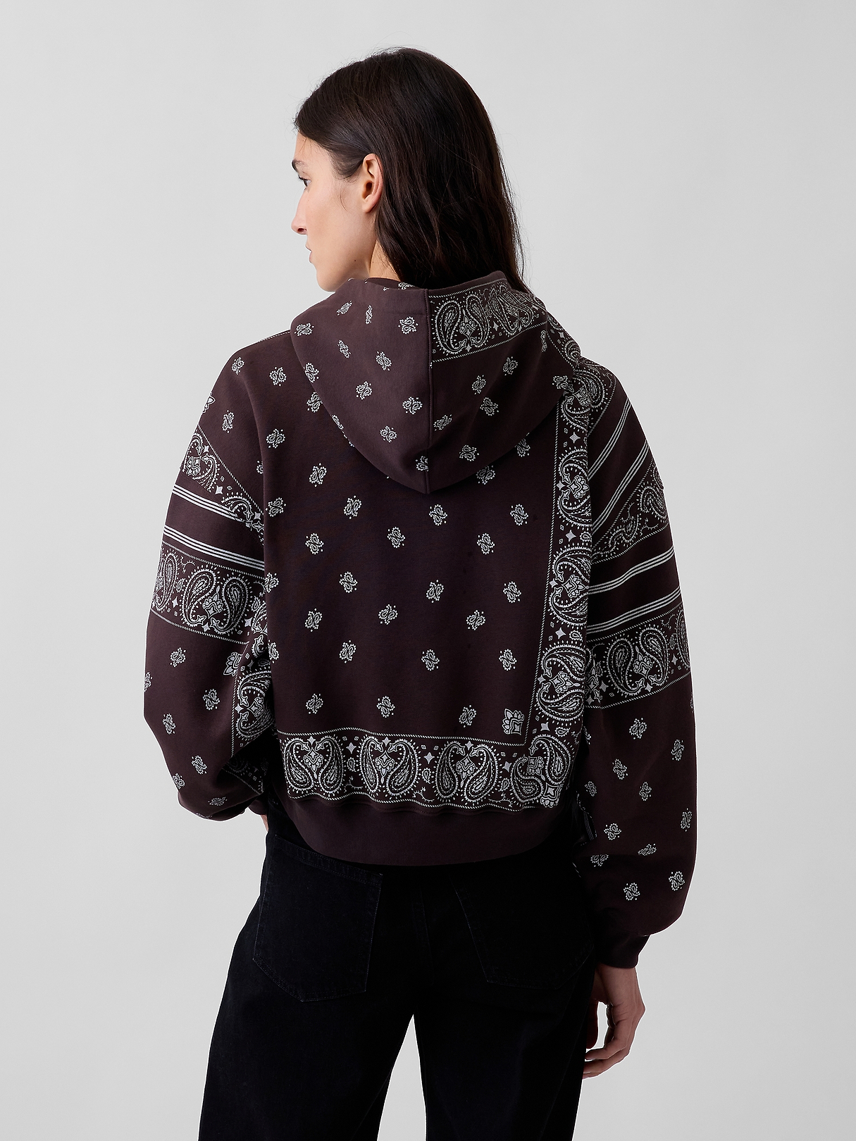 VintageSoft Oversized Crop Hoodie | Gap