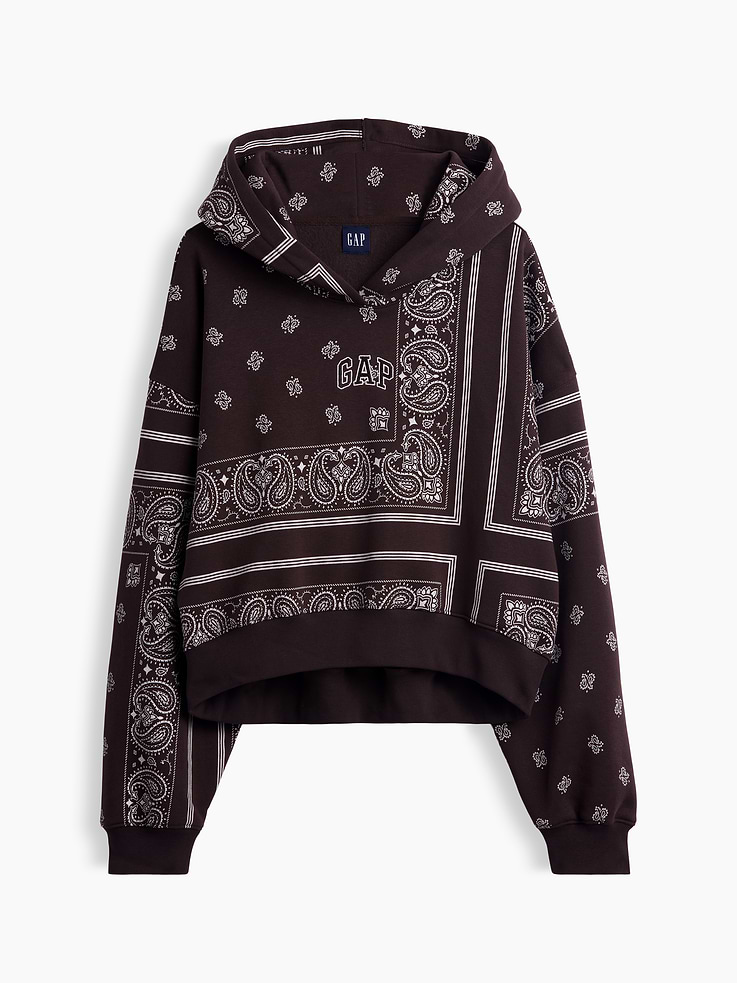 Image 5 of 5, VintageSoft Oversized Crop Hoodie