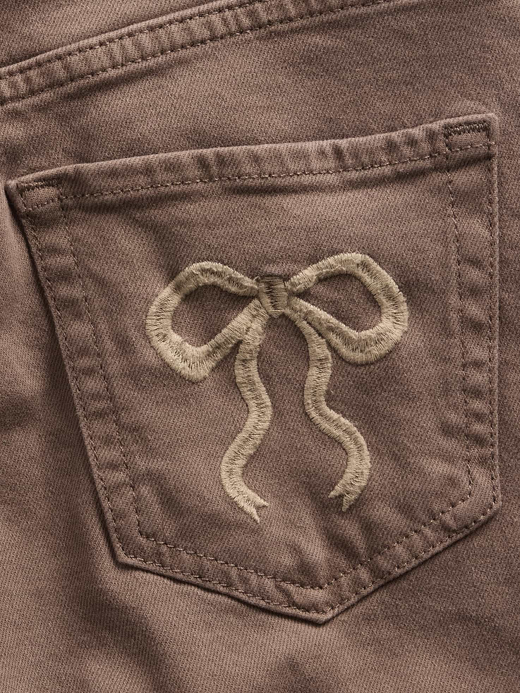 Image number 6 showing, Kids Low Rise Stride Bow Pocket Wide-Leg Jeans