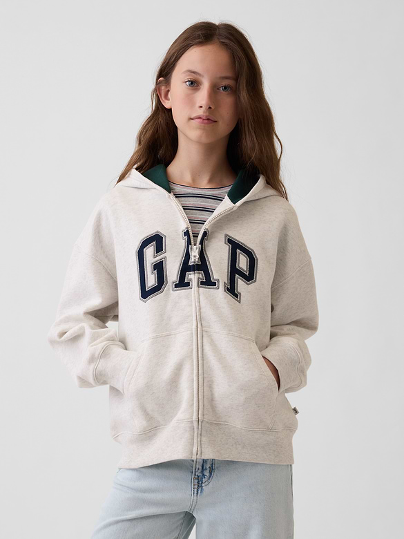 Kids VintageSoft Logo Zip Hoodie