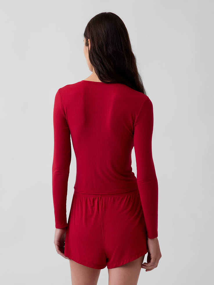 Image number 2 showing, SoftMade Modal Rib PJ Cardigan