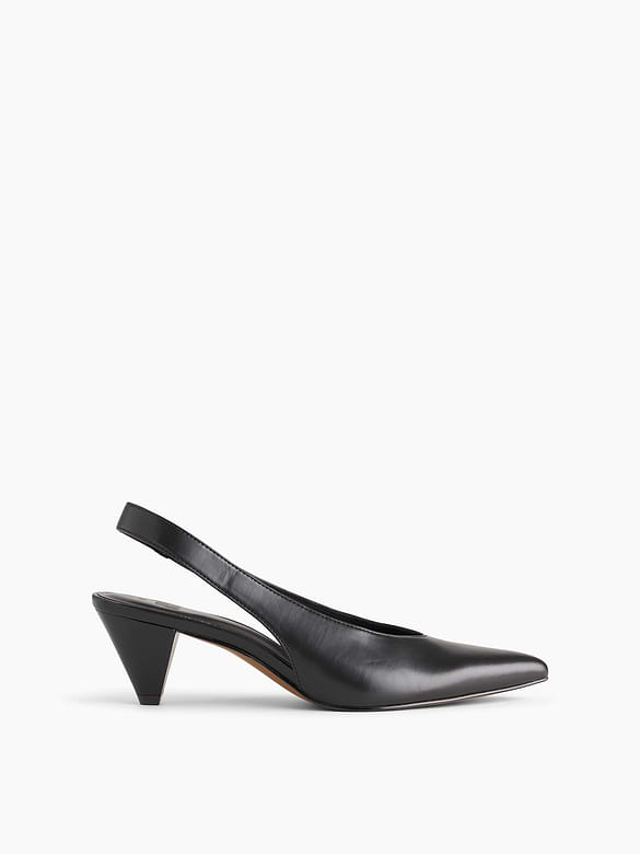 Vegan Leather Slingback Mules