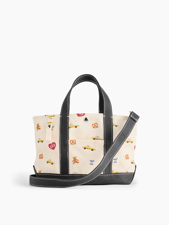 Canvas Logo Mini Tote Bag