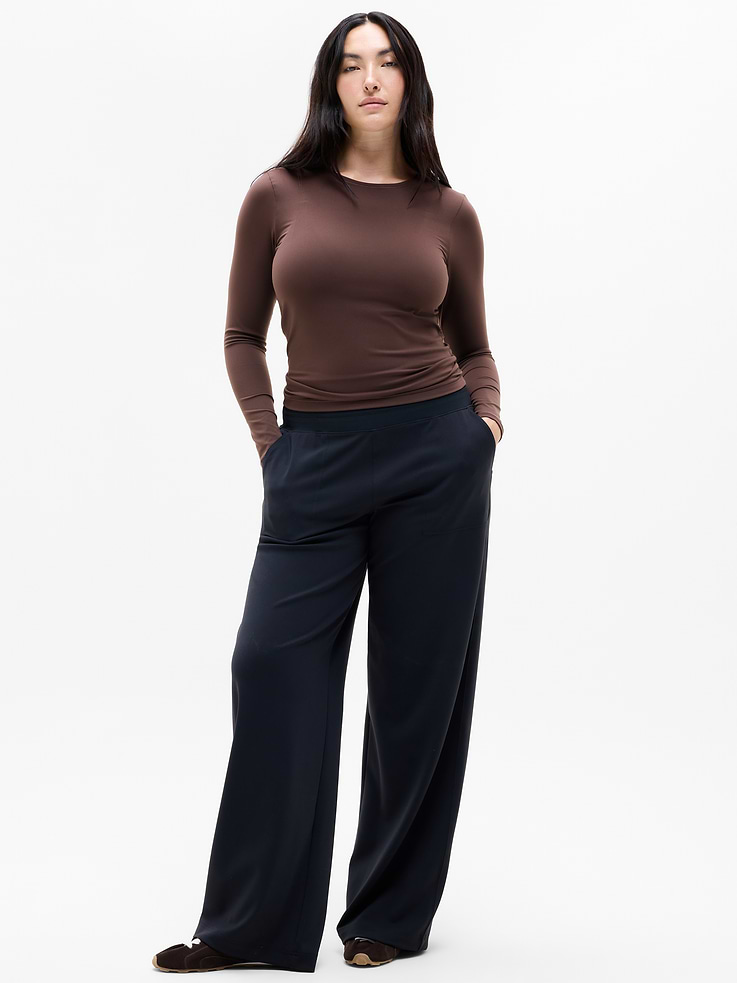 Image 2 of 7, BodyMove Crew Neck Long Sleeve Top