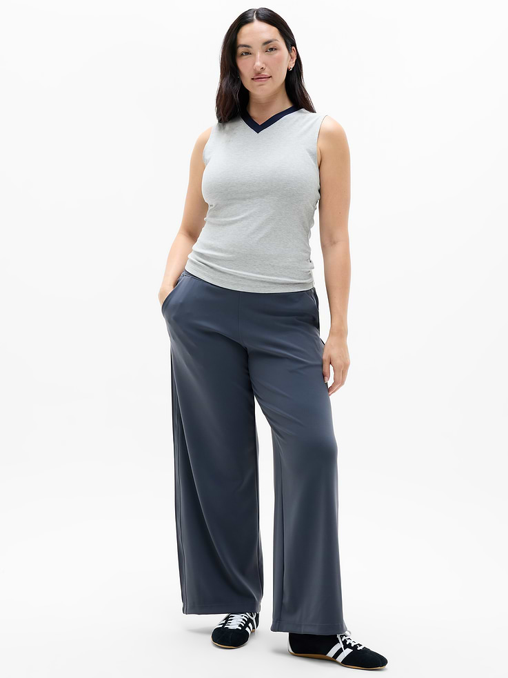 Image 4 of 5, Signature Rib V-Neck Muscle Tank
