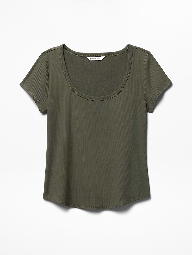 Image number 7 showing, Signature Rib Scoop Tee