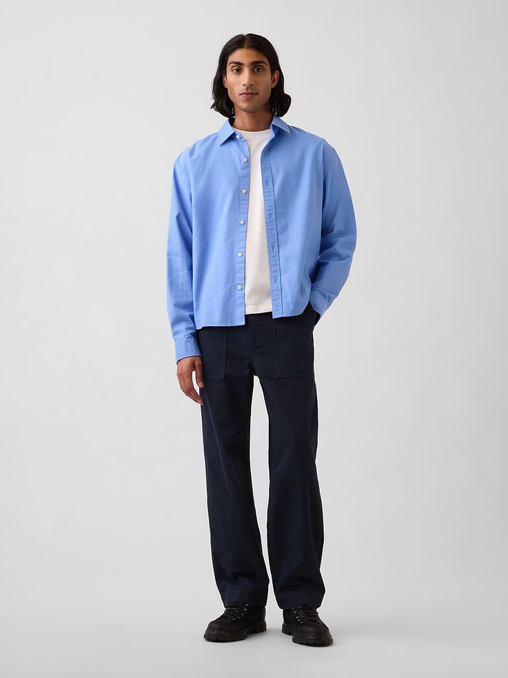 L'image numéro 5 présente Pantalon coupe ample années 1990 à chevrons