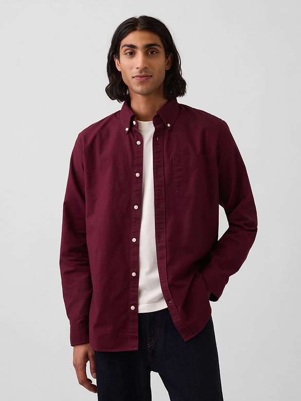 Plaid Oxford Button-Down Shirt