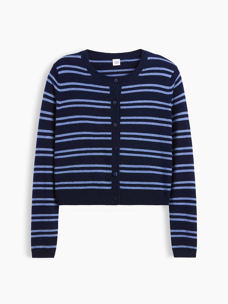 Image 5 of 5, CashSoft Cropped Crewneck Cardigan