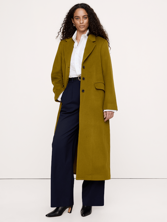 Wool-Cashmere Wrap Coat
