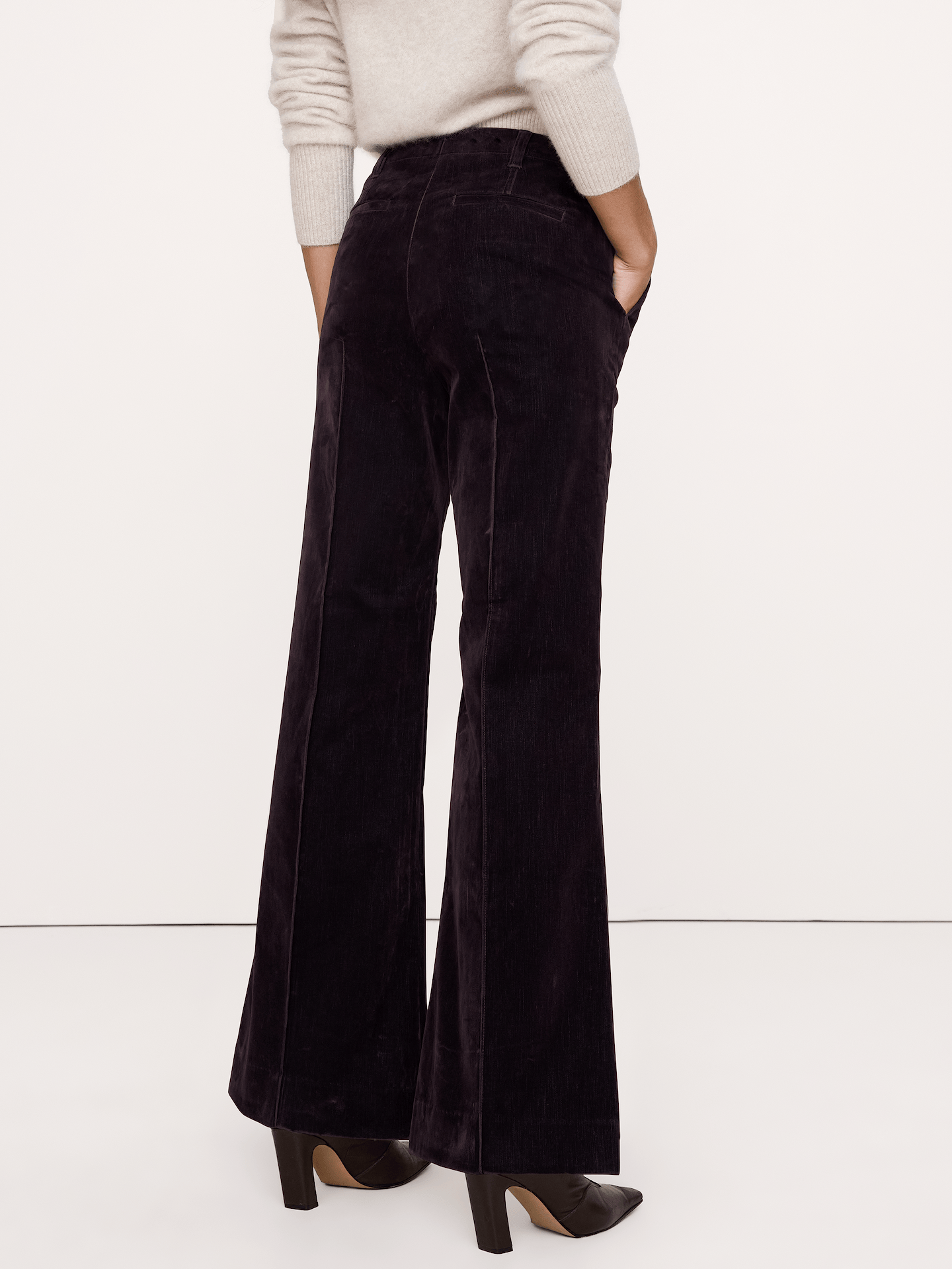 Image 3 of 8, High-Rise Super Flare Flocked Pant