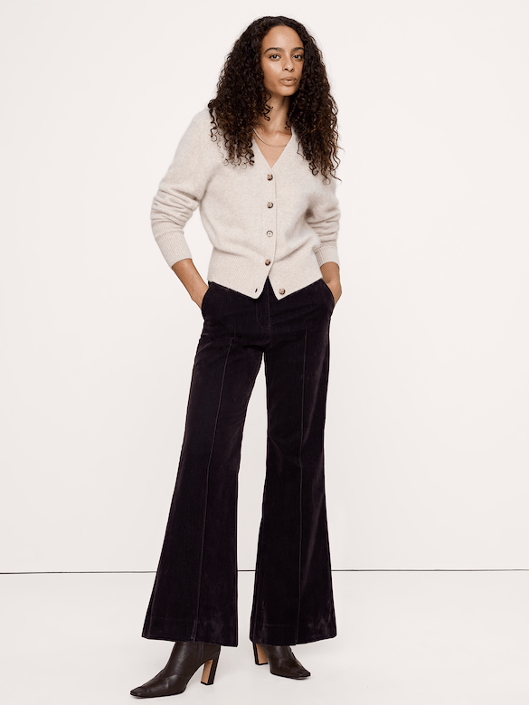 High-Rise Super Flare Flocked Pant
