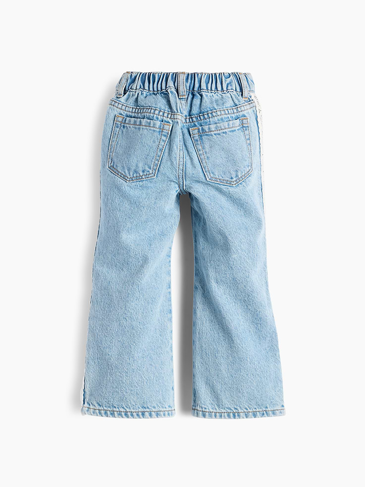 Image number 3 showing, Baby & Toddler Lace-Trim Stride Jeans