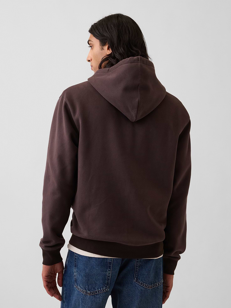 L'image numéro 3 présente Veste à capuchon avec logo incurvé VintageDoux pour Adulte