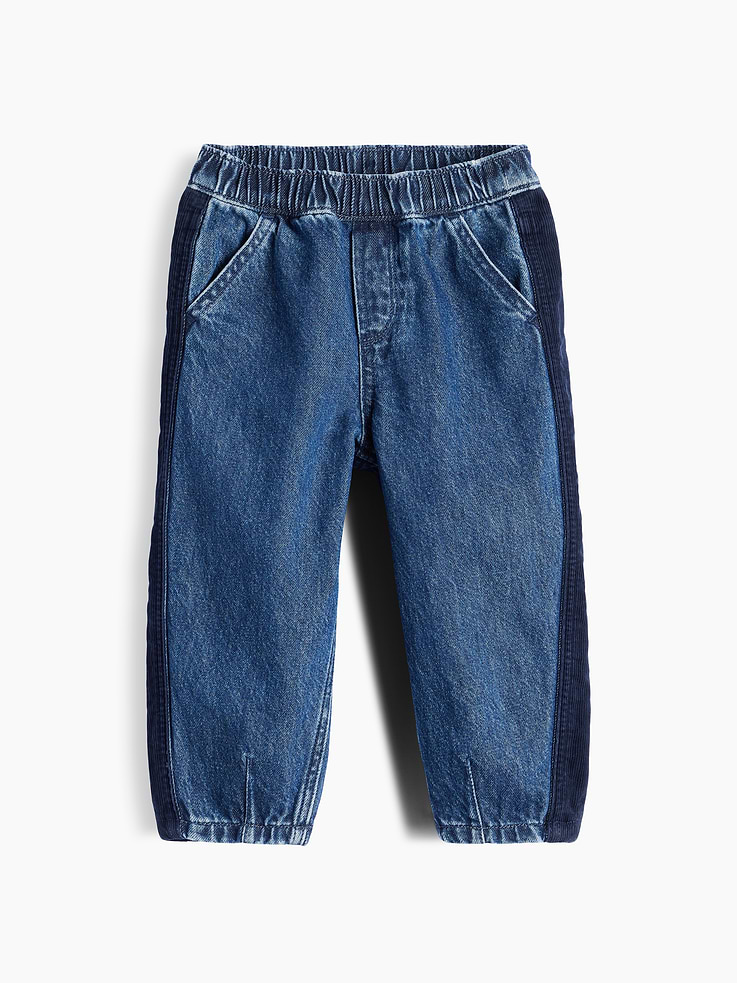 Image 2 of 4, Baby & Toddler Pull-On Barrel Jeans