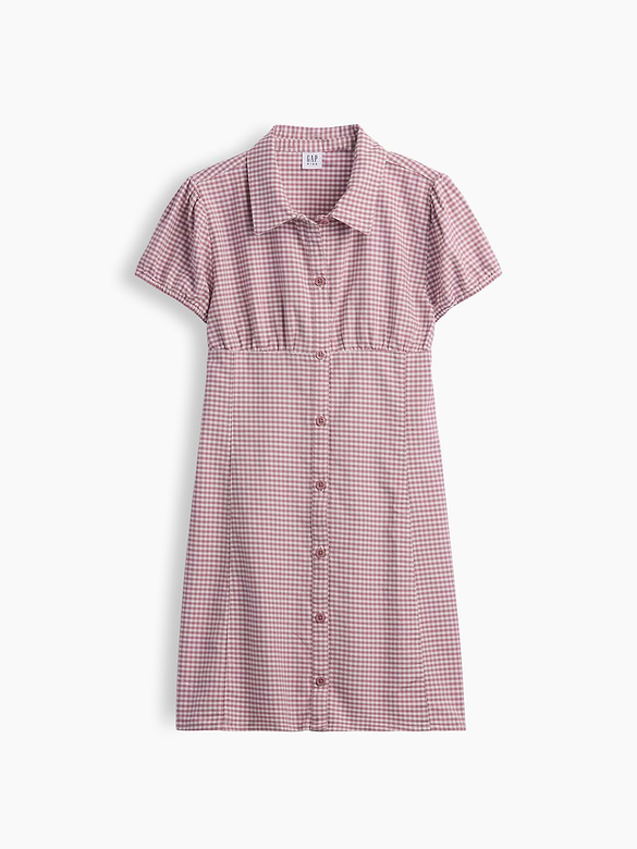 Kids Gingham Shirtdress