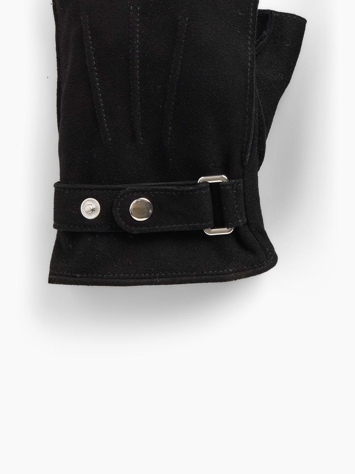 Image 2 of 2, Suede Fingerless Gloves