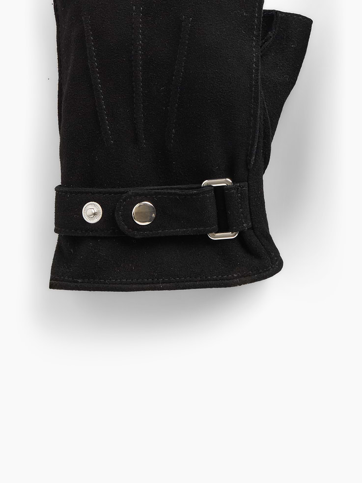 Image 2 of 2, Suede Fingerless Gloves