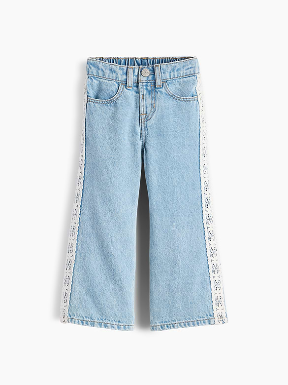 Baby & Toddler Lace-Trim Stride Jeans