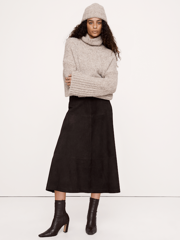 Italian Alpaca-Blend Cropped Sweater